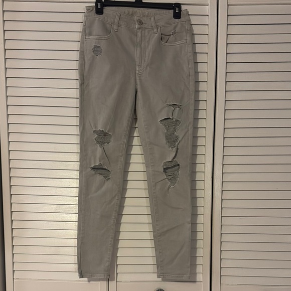 American Eagle Outfitters Denim - American Eagle Light Grey Distressed Gray Jeans